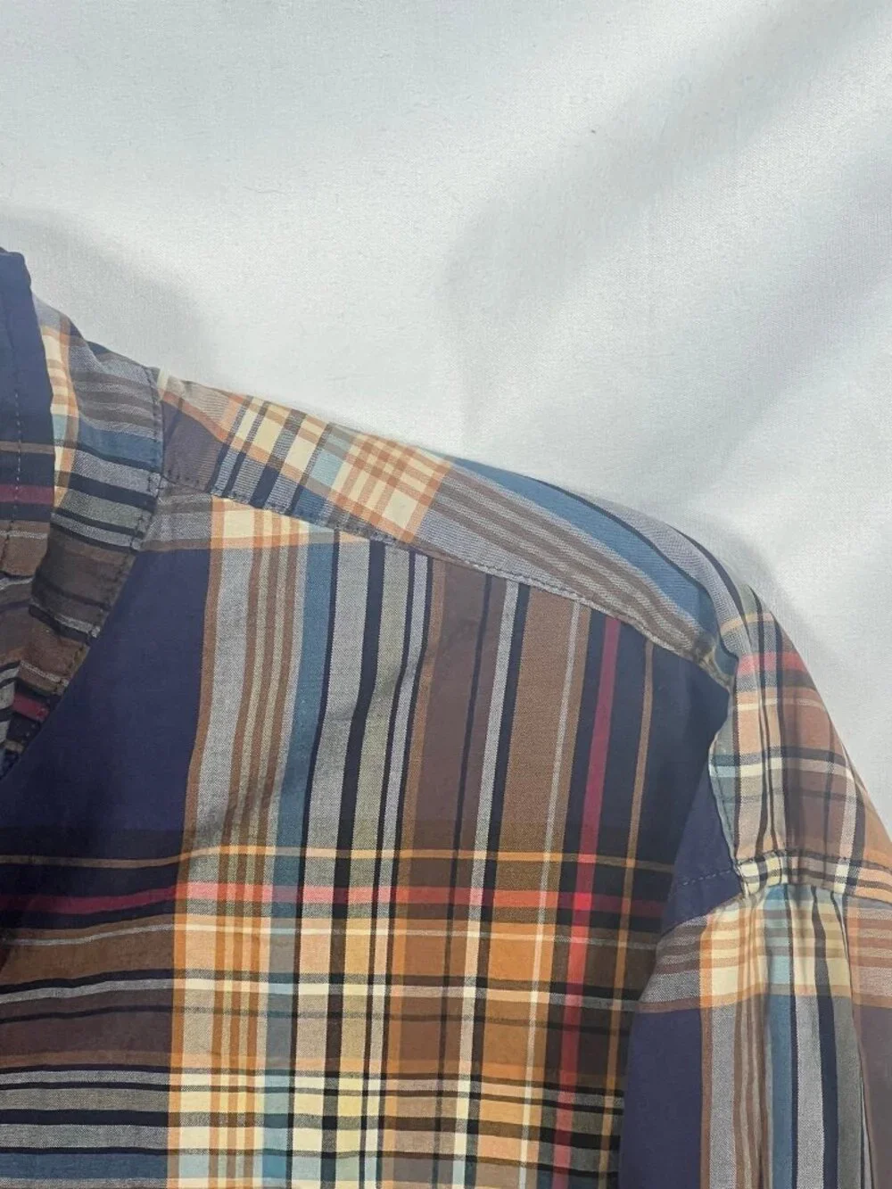 J Crew Shirt Mens Casual Button Down Shirt 2 Ply Cotton XL Slim Fit Plaid Preppy